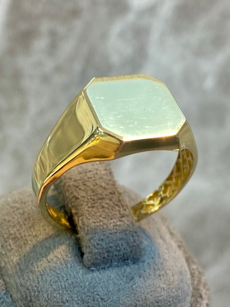 14k Gouden Zegelring, 20 of groter, Nieuw, Ophalen of Verzenden, Dame of Heer