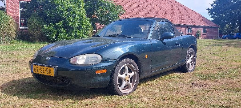 Mazda MX-5 1.6 I 1999 Groen, Auto's, Voorwielaandrijving, Stof, 40 €/maand, Zwart