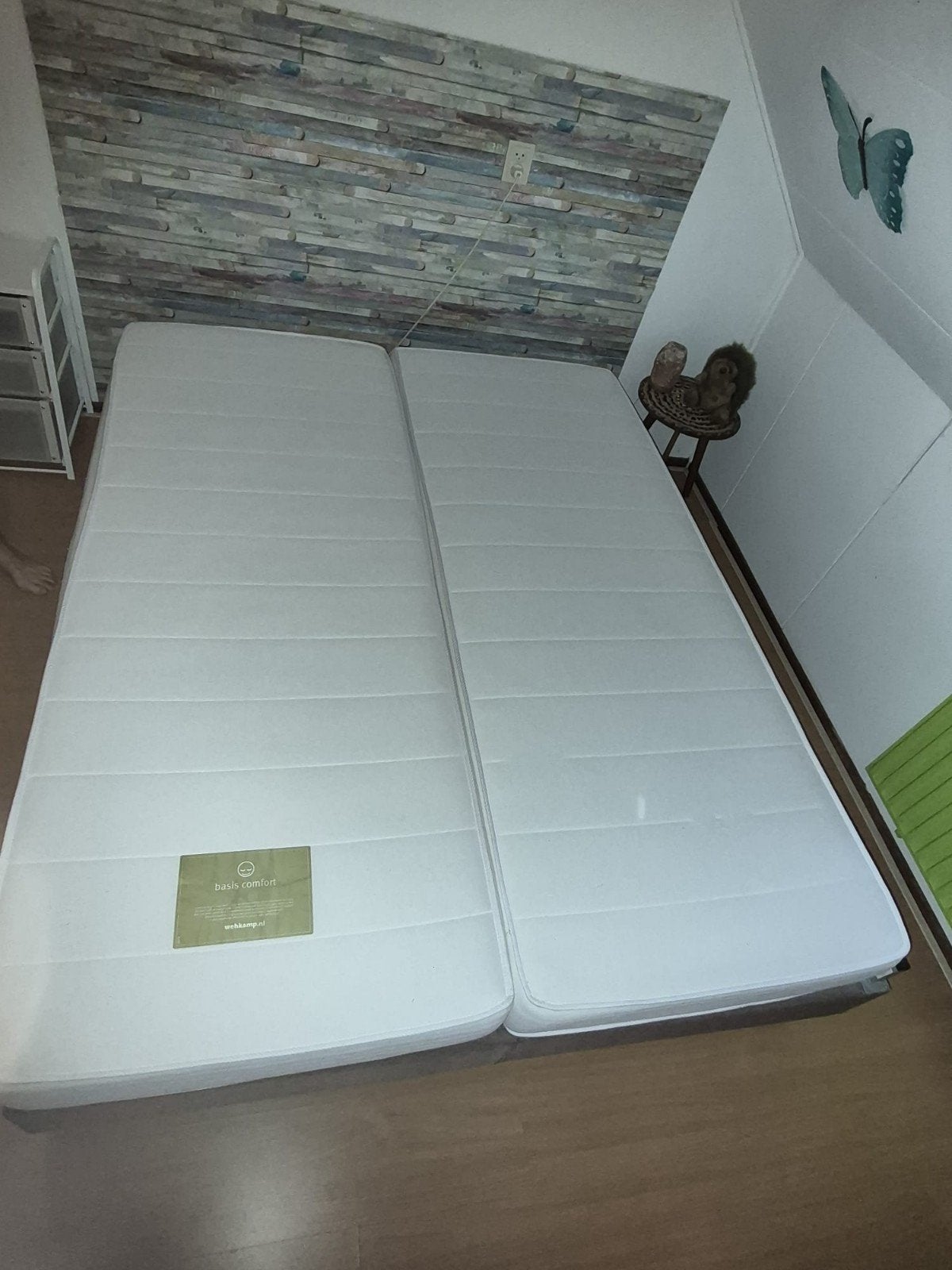 Gratis: 2x Matras 80x200cm (samen 160x200cm), Ophalen, Gebruikt, Tweepersoons, 80 cm