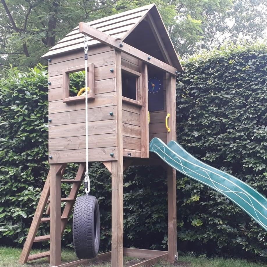 speeltoren SCHOOLHUIS speeltoestel speelhuis klimtoren, Ophalen, Nieuw, Schommel, Aanbouwonderdeel