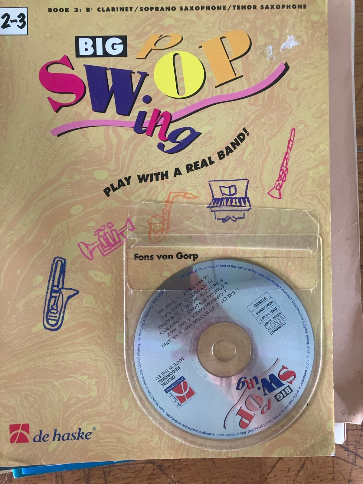 Big Pop Swing - Boek 3 met CD voor Klarinet/Saxofoon, Gebruikt, Ophalen of Verzenden, Populair, Saxofoon