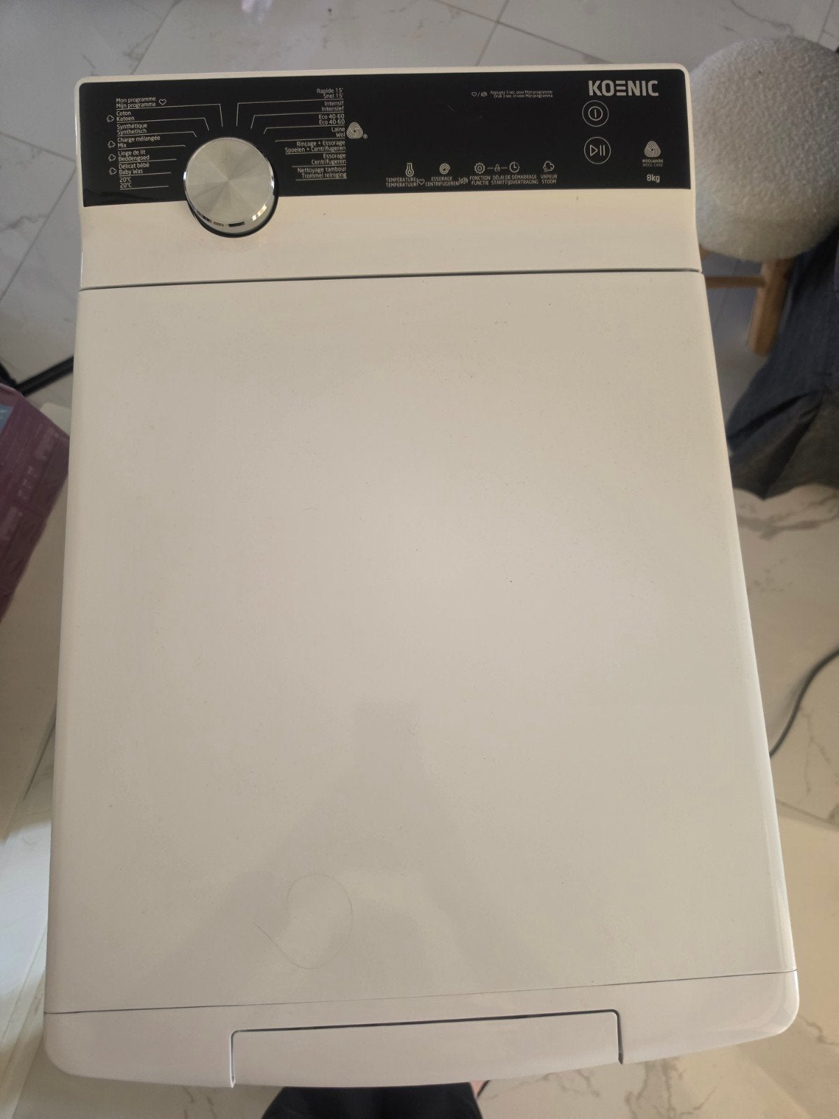 Wasmachine Koenic, zo goed als nieuw, met garantie, Bovenlader, Energieklasse A of zuiniger, Ophalen of Verzenden, Zo goed als nieuw