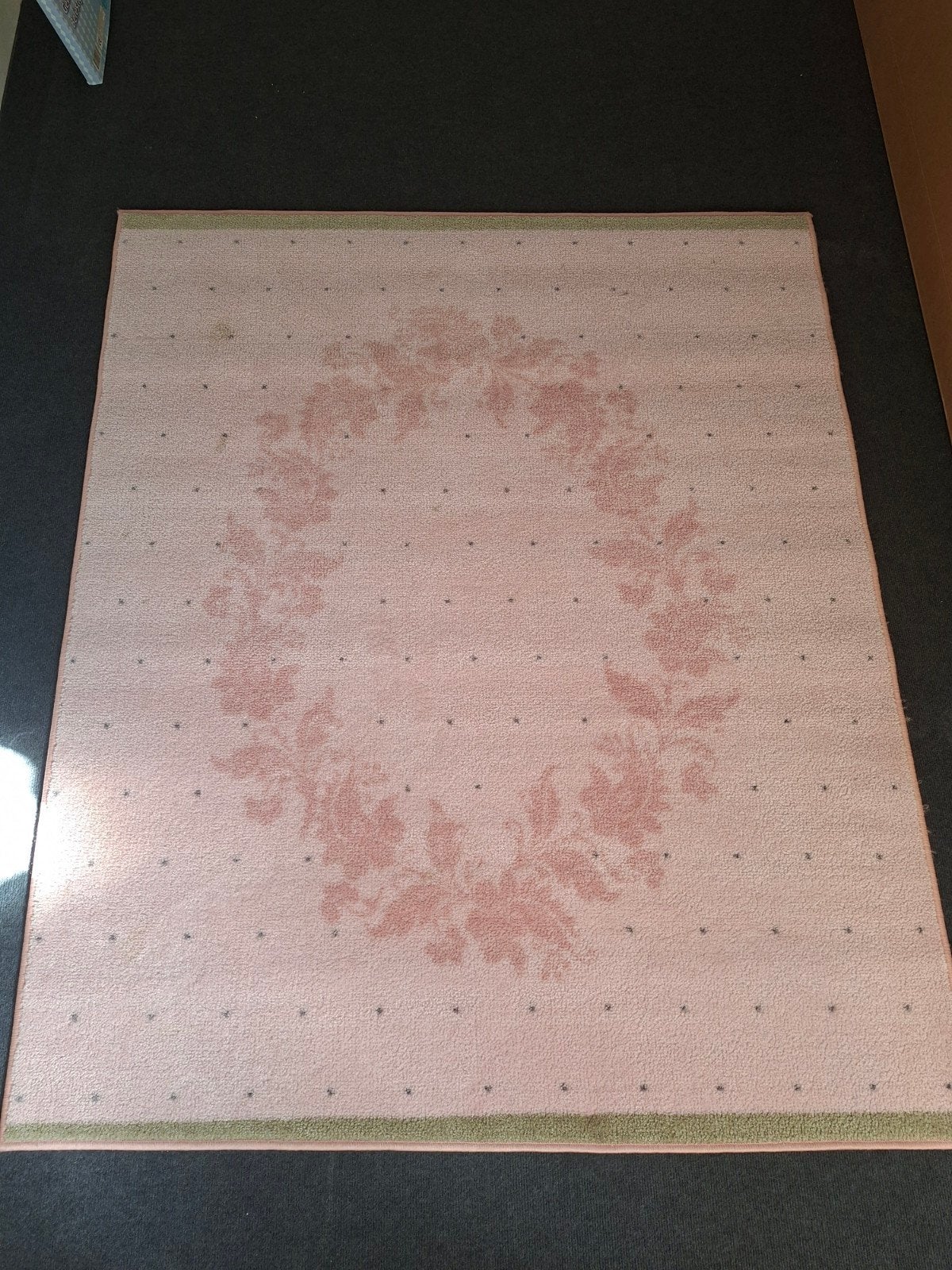 Roze vloerkleed met bloemenpatroon - IKEA RARING, Ophalen, Rechthoekig