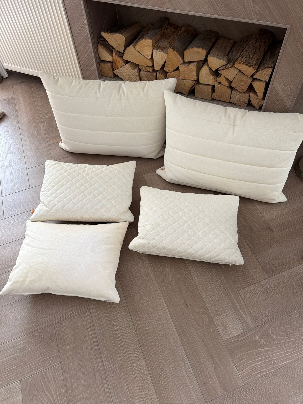 Life Outdoor Living all-weather kussens (5 stuks), Overige merken, Gebruikt, Wit, Ophalen of Verzenden