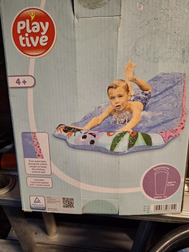 Water glijbaan, Ophalen