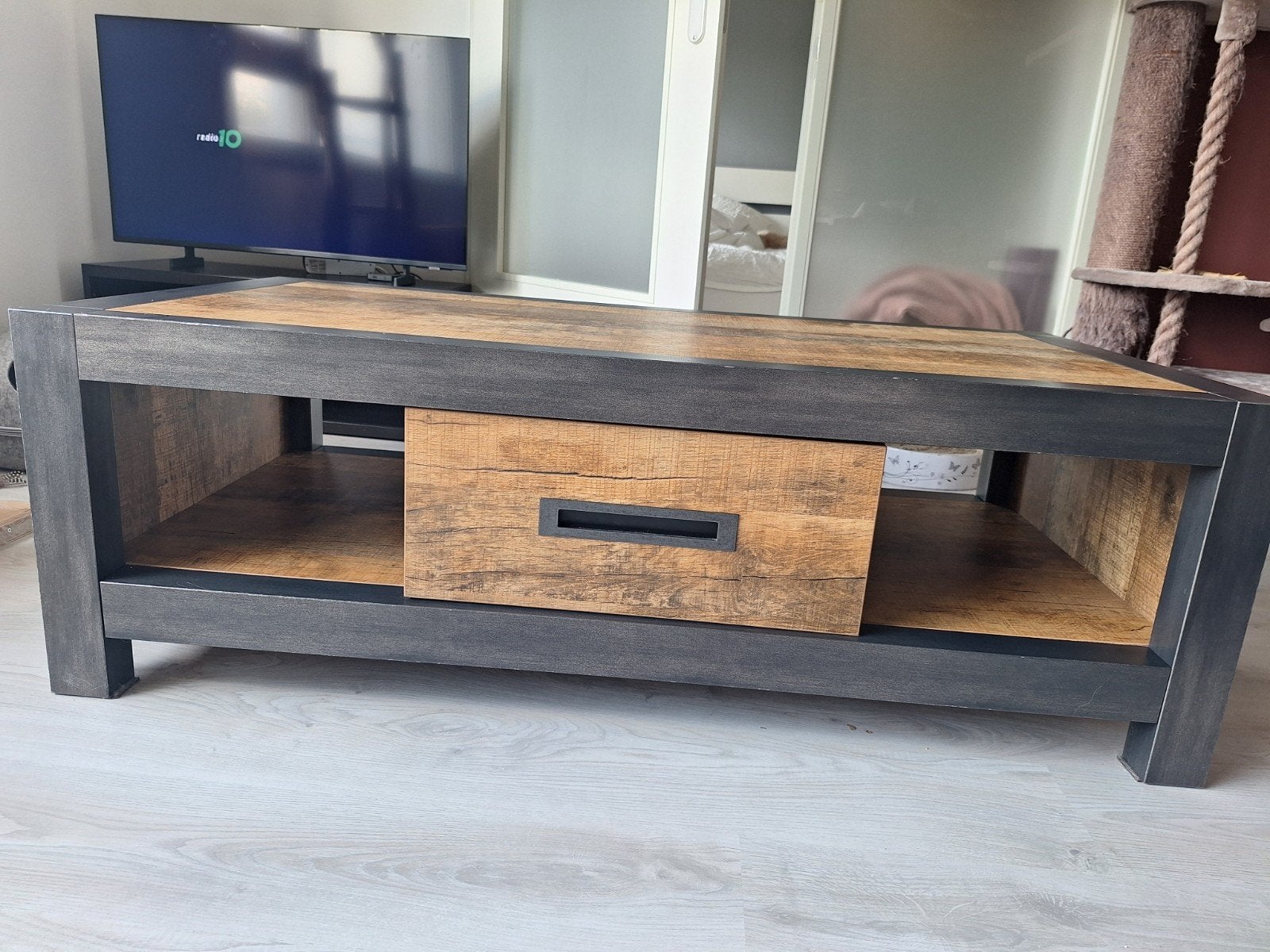 Lamalux salontafel met lade en opbergruimte, Ophalen, 100 tot 150 cm, 50 tot 100 cm, Zo goed als nieuw