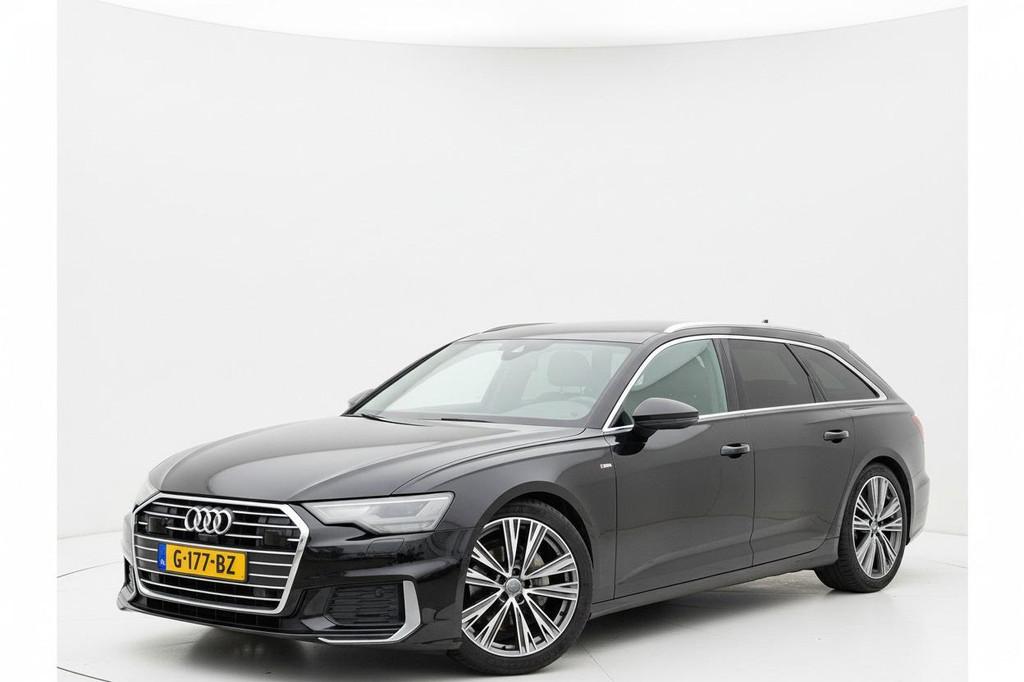 Audi A6 Avant 40 TDI 204PK Design Pro Line Plus S-LINE LEER, Gebruikt, Euro 6, 2000 kg, Zwart