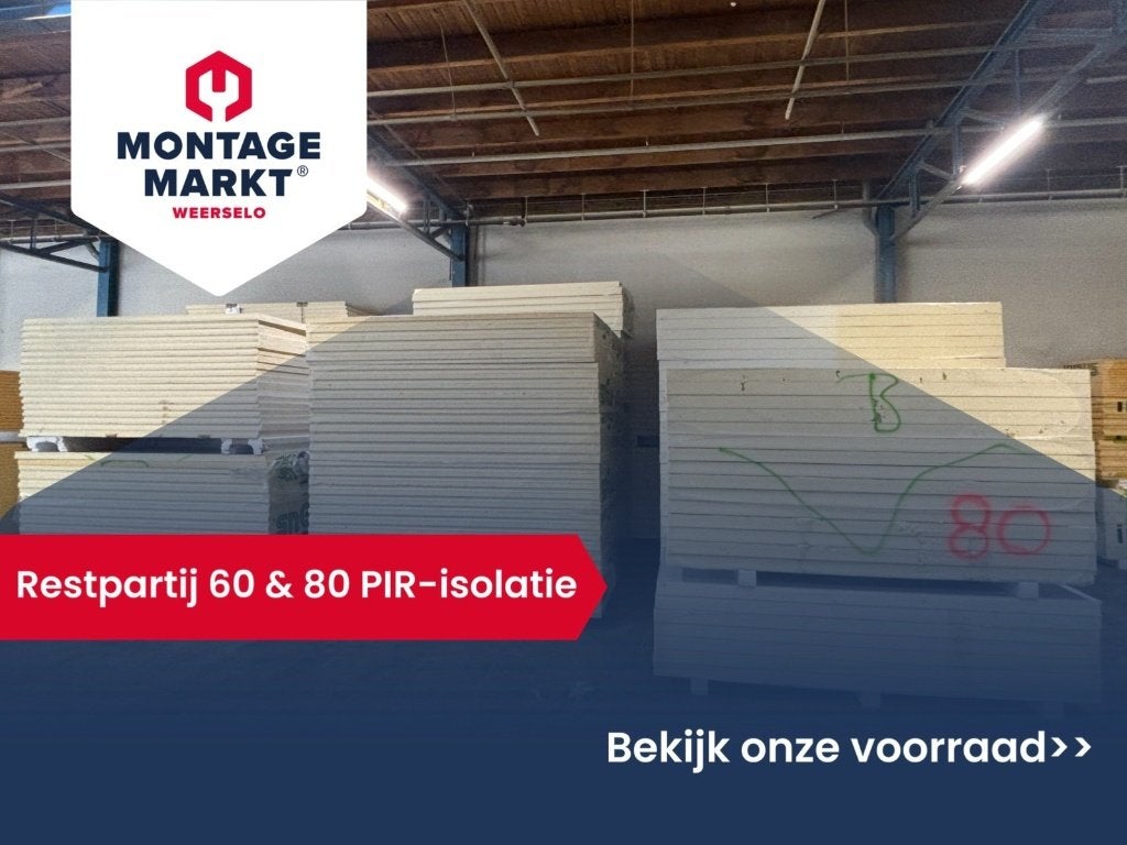 Restpartij PIR-isolatie | 60 mm & 80 mm | Insus | Alu/Alu, Ophalen, Nieuw, Hardschuim (Pir), 15 m² of meer