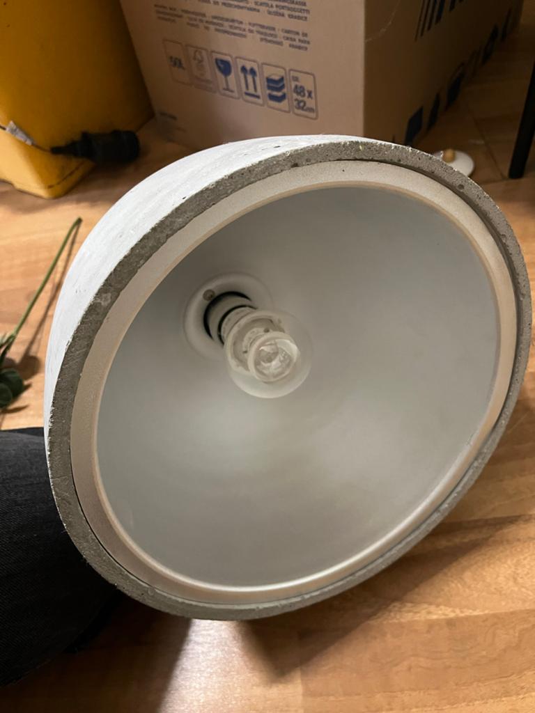 Betonnen hanglamp - Industriële stijl, Ophalen, Gebruikt, Overige materialen