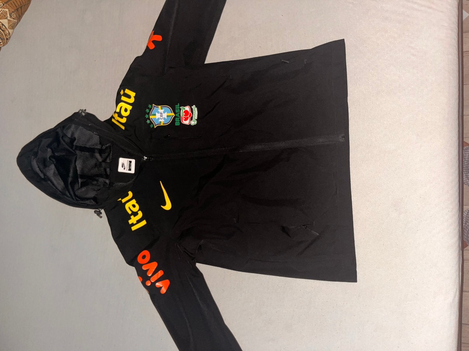 Brazil windbreaker zwart, Kleding | Heren, Ophalen of Verzenden, Zo goed als nieuw, Maat 48/50 (M), Zwart