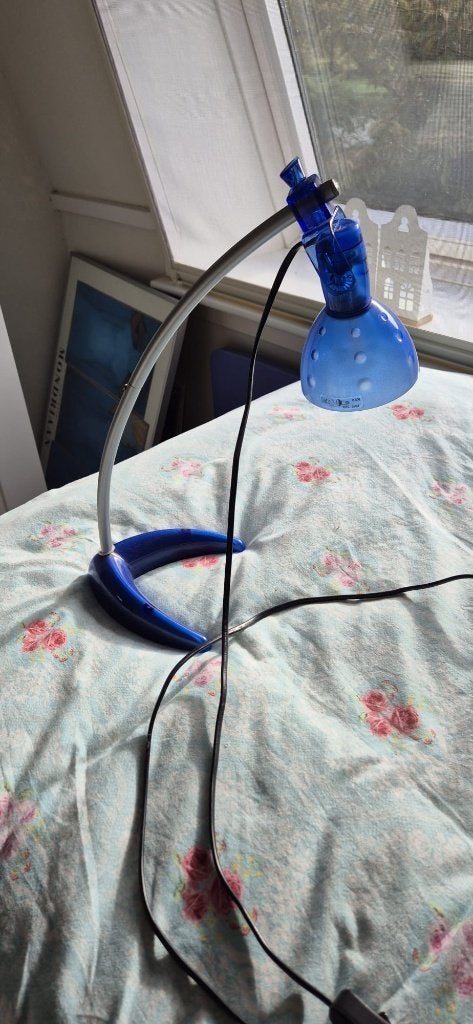 IKEA bureaulamp blauw – verstelbaar – retro, Overige stijlen, Gebruikt, Kunststof, Overige fittingen