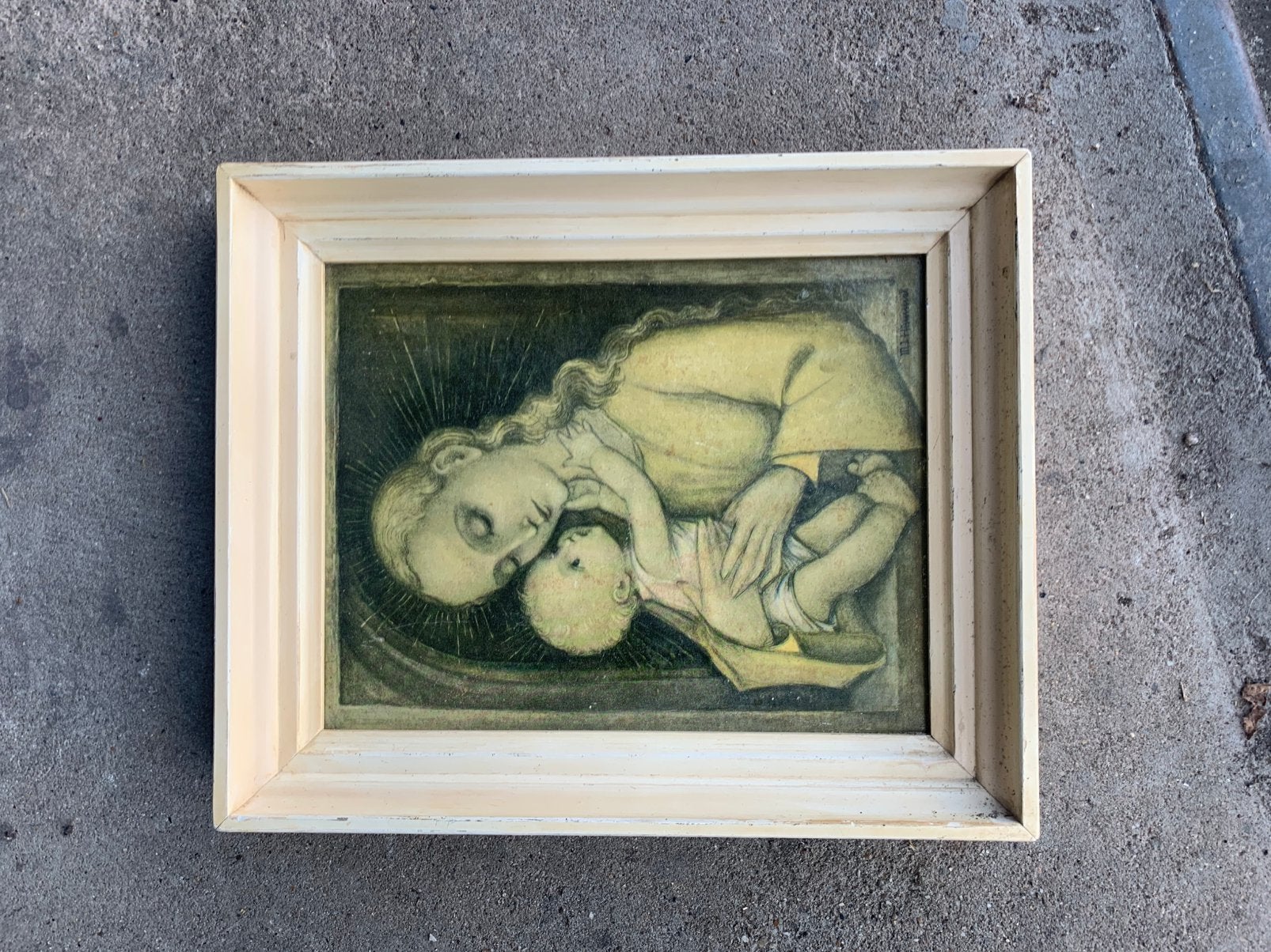 Antiek schilderij, Antiek en Kunst, Antiek | Religie, Ophalen of Verzenden