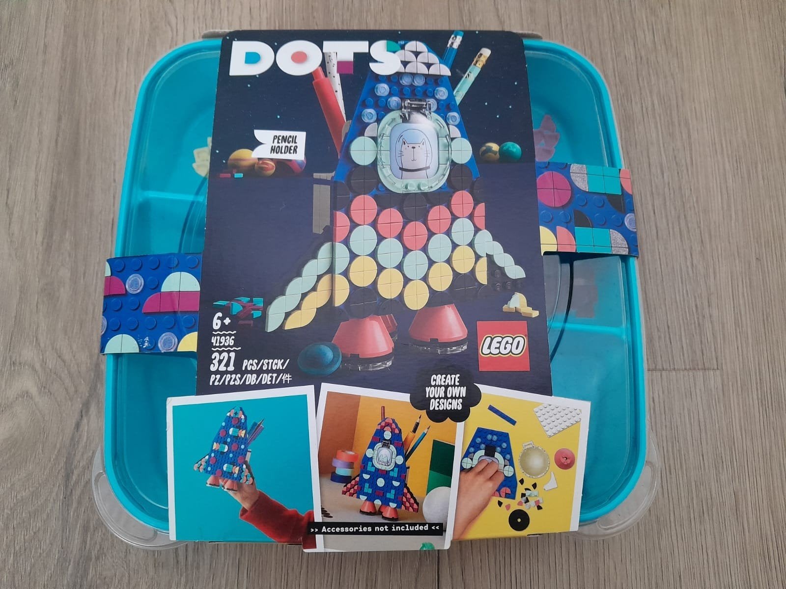 Lego dots 41936 raket pencil holder, Overige thema's, Lego, Ophalen of Verzenden, Zo goed als nieuw