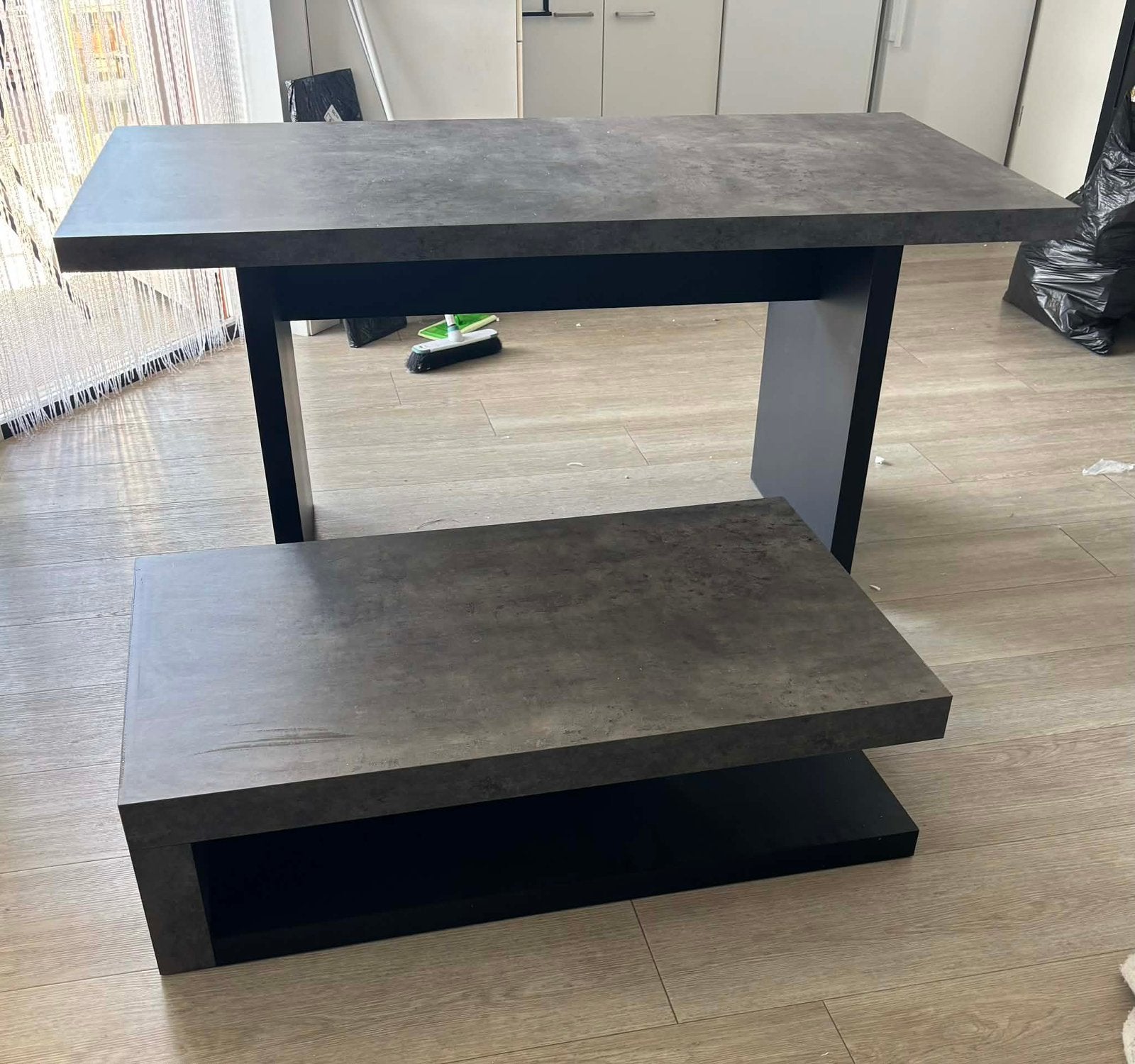3 delige meubel set - Eettafel - Salontafel - tv meubel, 50 tot 100 cm, 100 tot 150 cm, Ophalen of Verzenden, Zo goed als nieuw