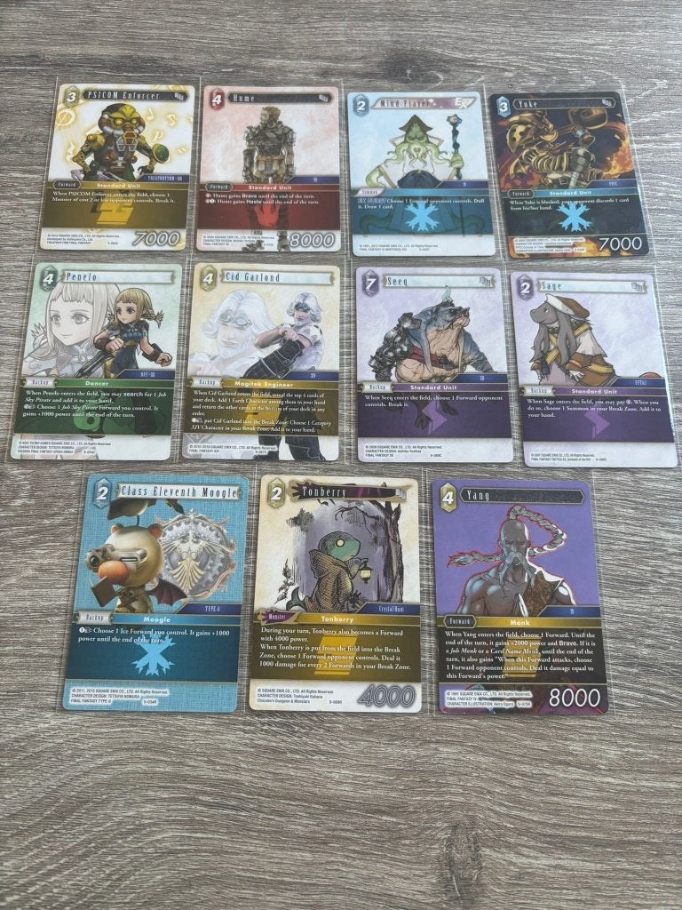 Final Fantasy TCG kaarten - 11 stuks, Ophalen of Verzenden, Gebruikt