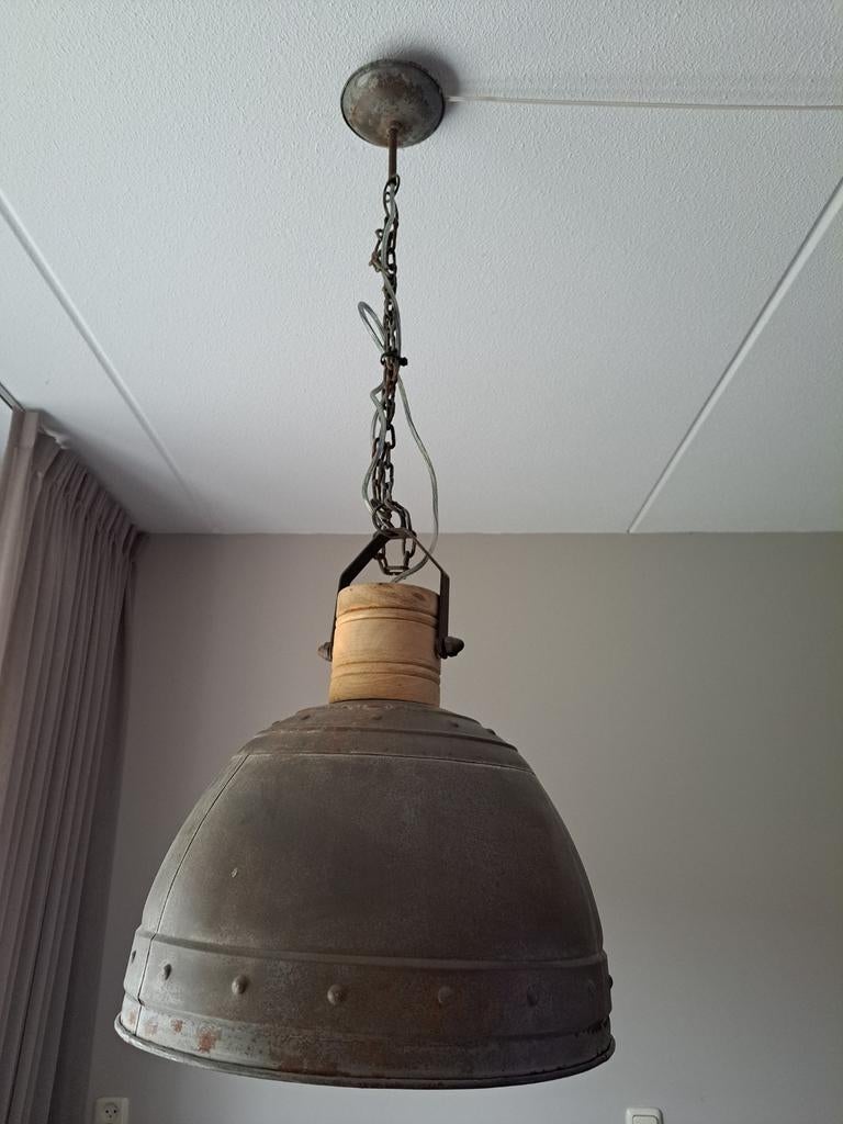 Set van 2 landelijke industriele lampen, Huis en Inrichting, Lampen | Hanglampen, Ophalen, Zo goed als nieuw