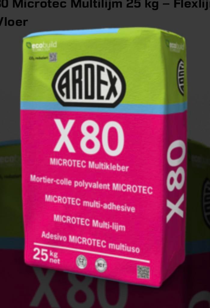 Ardex X80 tegellijm, Doe-het-zelf en Verbouw, Ophalen, Overige materialen, 60 cm of meer, Nieuw