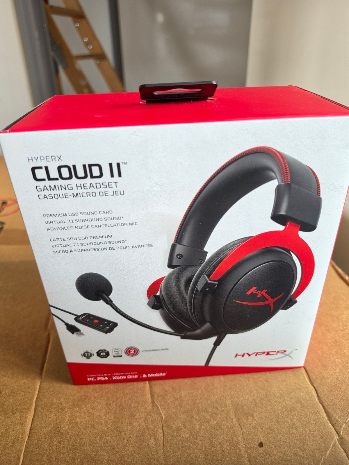 HyperX Cloud II Gaming Headset - Zo goed als nieuw, Surround, Zo goed als nieuw, Over oor (circumaural), Ophalen