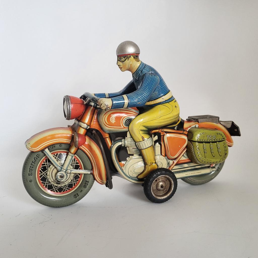 Grote blikken TippCo motorfiets., Antiek en Kunst, Ophalen of Verzenden