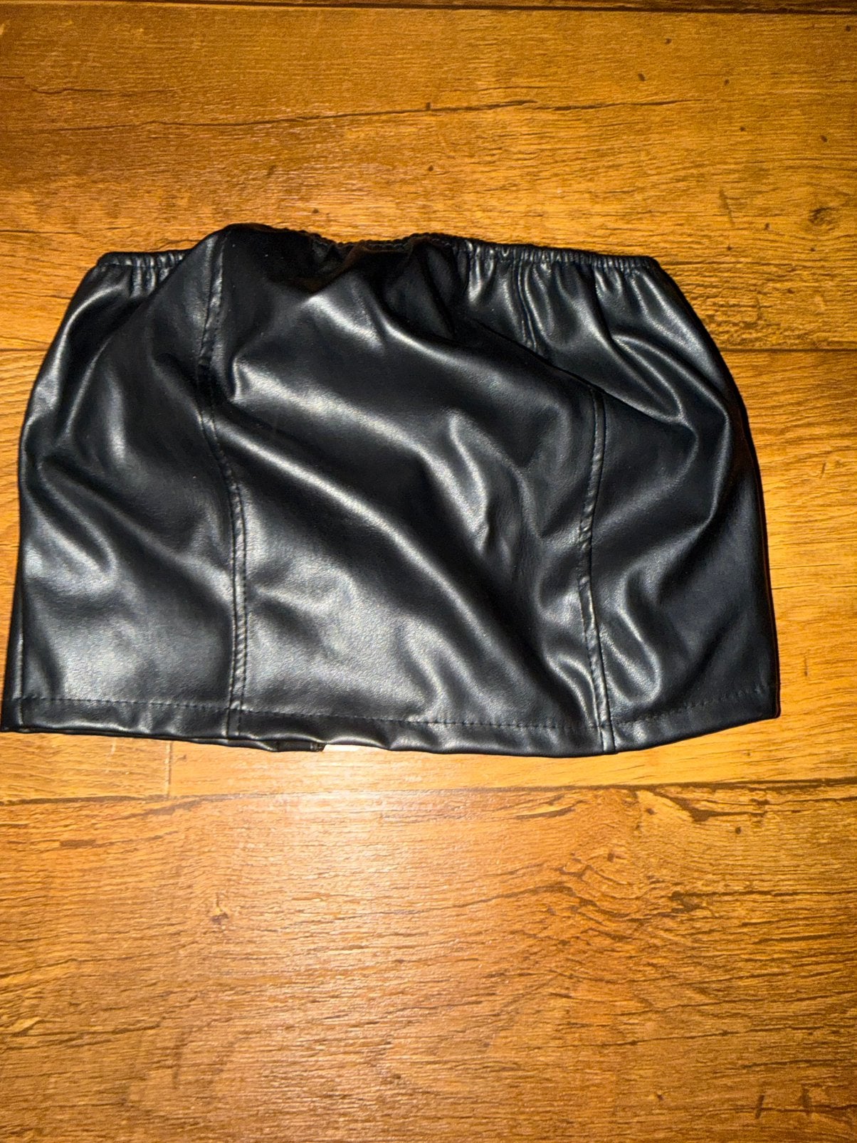 Dames zwarte leren crop top van Eight Paris, Kleding | Dames, Ophalen of Verzenden, Zo goed als nieuw, Zwart, Lange mouw