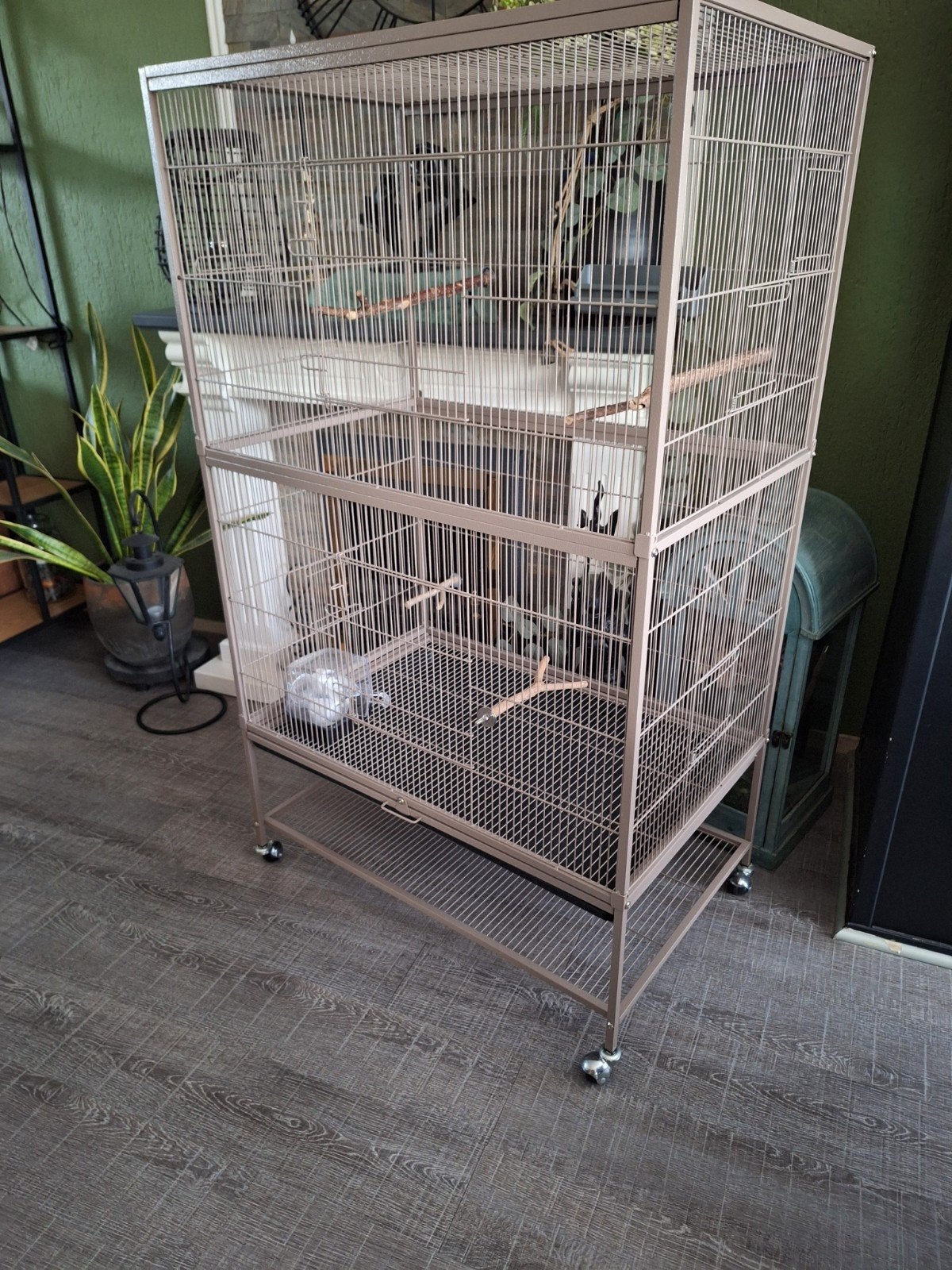 Te koop vogelkooi binnen voliere parkieten/kanaries, Ophalen, Metaal, Volière