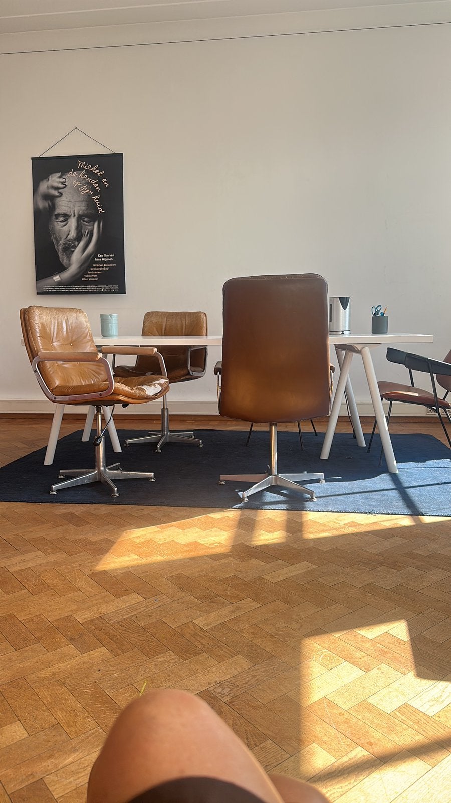Grote design eet of kantoor tafel, Huis en Inrichting, Ophalen, 200 cm of meer, 50 tot 100 cm, Zo goed als nieuw