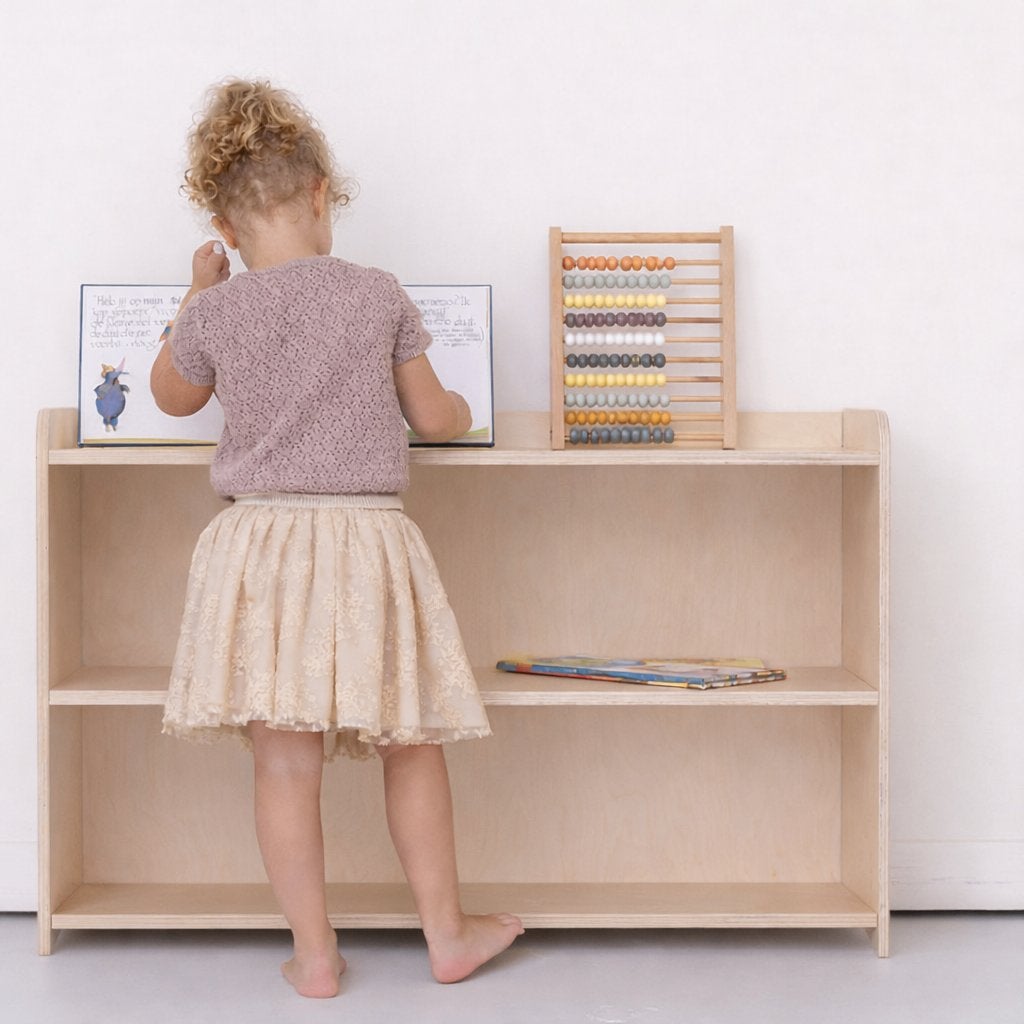 Houten montessori speelgoedkast Jindl hoog met achterwand, Jindl, Kast, Info@jindl.nl, De Immenhorst 5a 7041 KE ‘s-Heerenberg