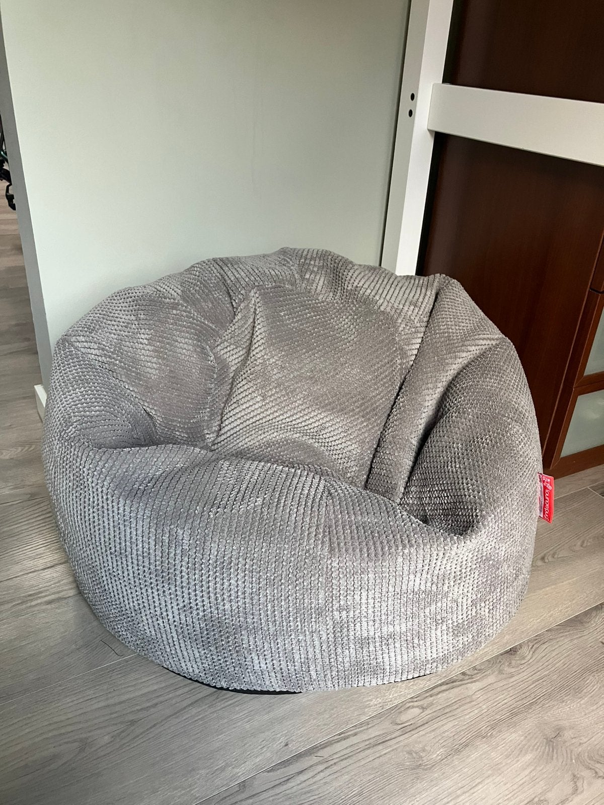 Loungepug sofa bean bag grey, Ophalen, Zo goed als nieuw, Grijs