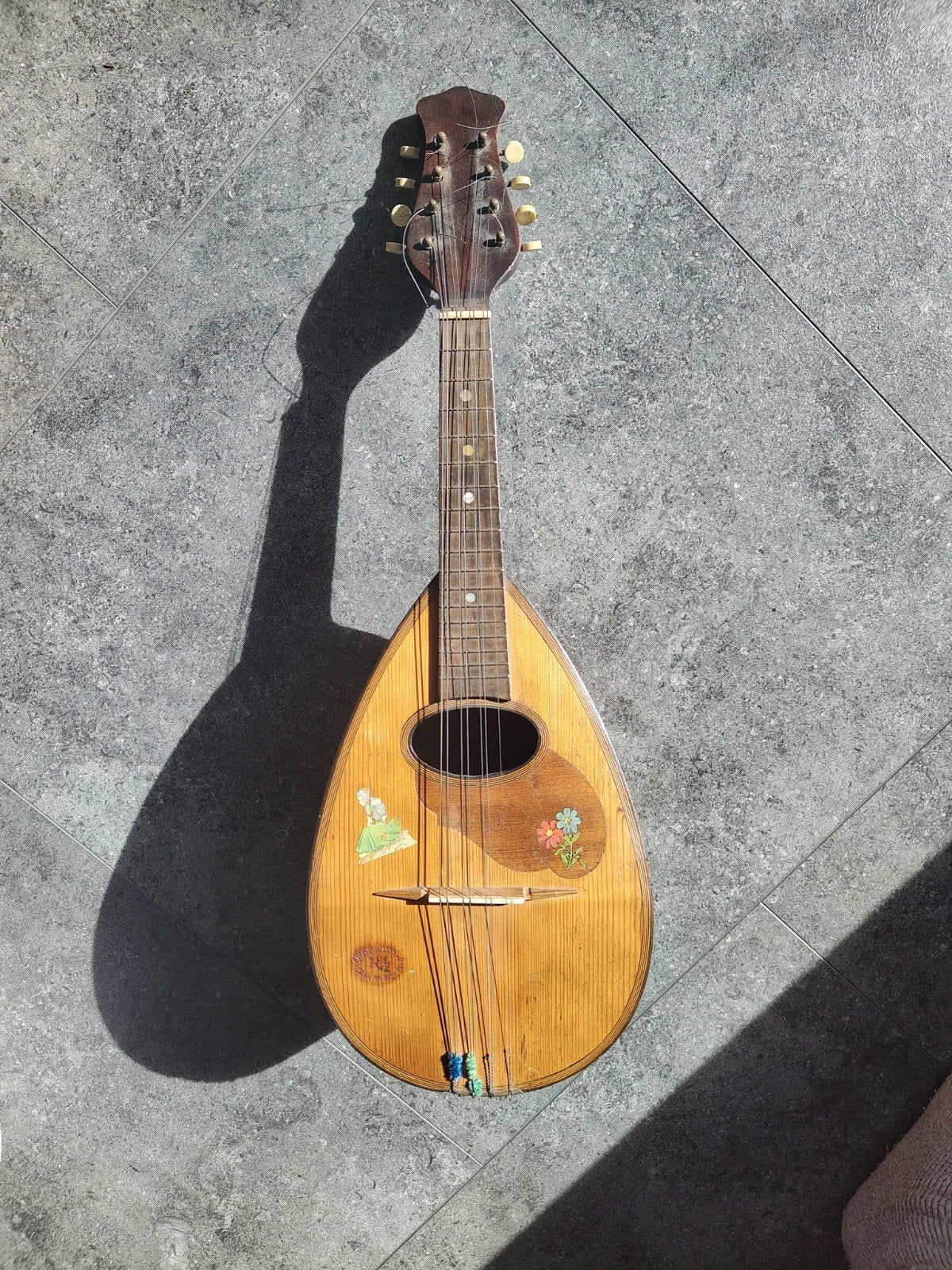 Antieke mandoline consolicarrelo catania sicilia, Ophalen of Verzenden, Gebruikt