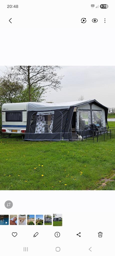 Dorema Lugano XL 300 all season voortent met luifel z.g.a.n., Caravans en Kamperen, Caravan accessoires, Ophalen, Zo goed als nieuw