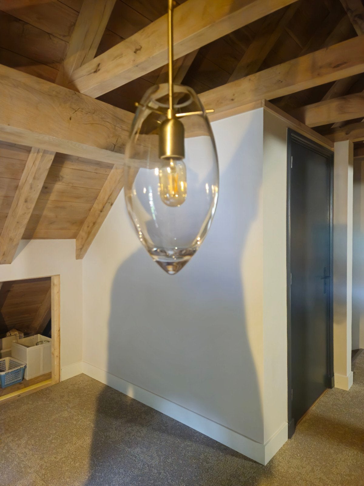 Glazen plafond of hanglampen, Ophalen of Verzenden, Zo goed als nieuw, Glas