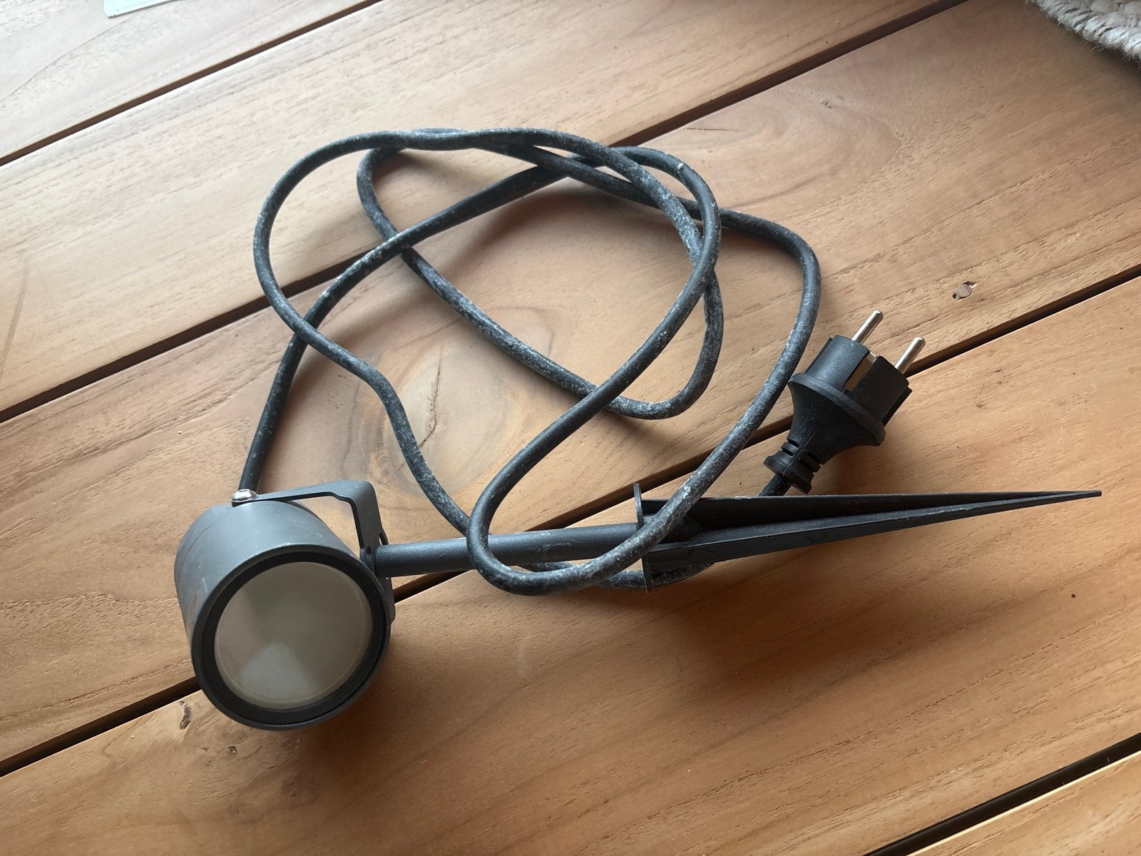 Tuinspot met grondpin - Gebruikt, Tuin en Terras, Ophalen, Kunststof, Gebruikt, Minder dan 50 watt