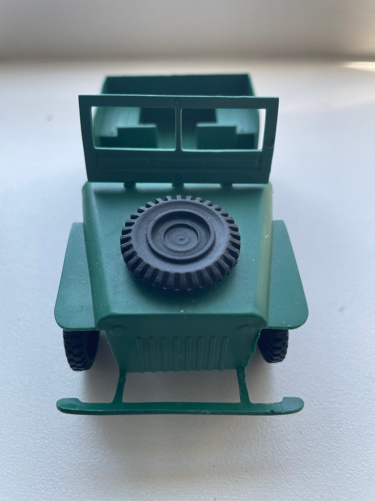 Vintage Groene Speelgoed Jeep - plastic Modelauto, Ophalen, Gebruikt