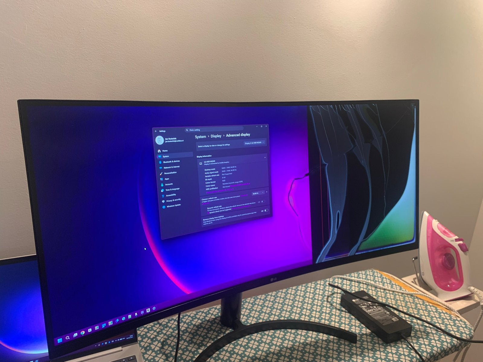 LG 35WN65C-B Ultrawide Monitor - Defect, Ophalen, Curved, VA, Niet werkend