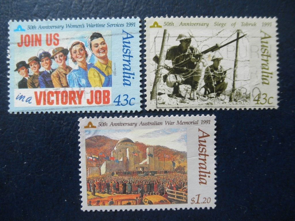 Postzegels Australië 1991 2e wereld oorlog - cw. 2,50., Ophalen of Verzenden, Gestempeld