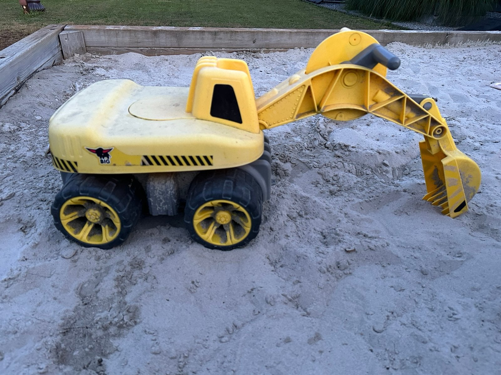 Gele BIG graafmachine voor zandbak, Ophalen of Verzenden, Gebruikt