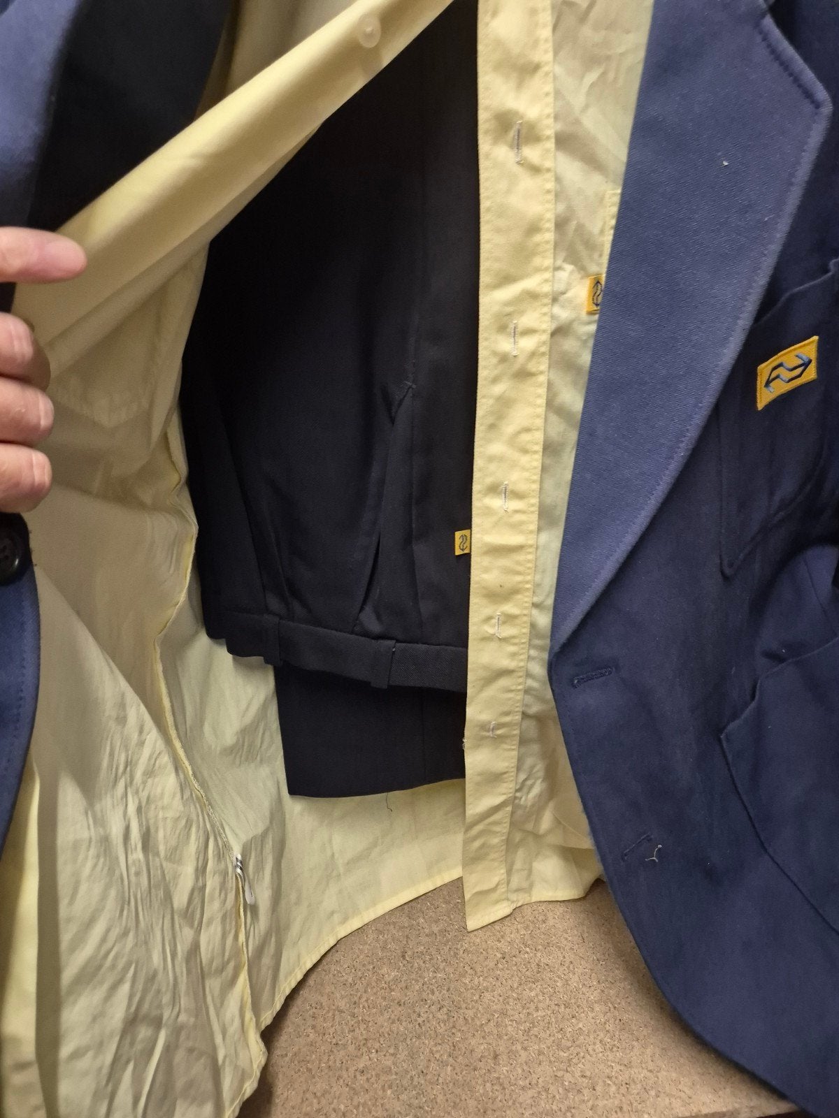 Oud NS Uniform - Jas, overhemd en broek, Blauw, Ophalen of Verzenden, Gedragen, Overige maten