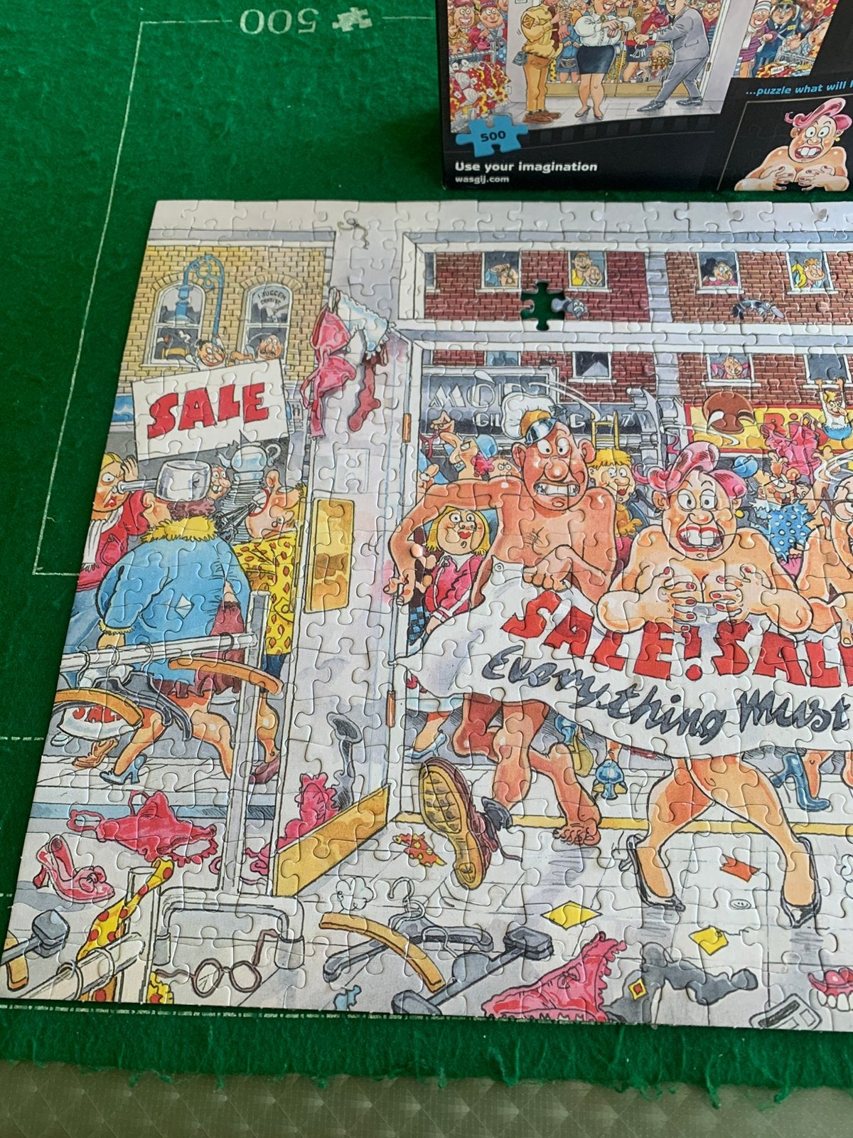 Wasgij puzzel 500 stukjes, Ophalen of Verzenden, 500 t/m 1500 stukjes, Zo goed als nieuw
