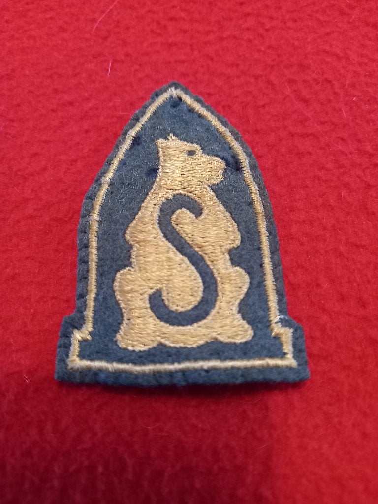 WO1 WOI WW1 WWI : US Arm-Badge AEF SIBERIA POLAR BEAR, Ophalen, Landmacht, Overige gebieden, Embleem of Badge