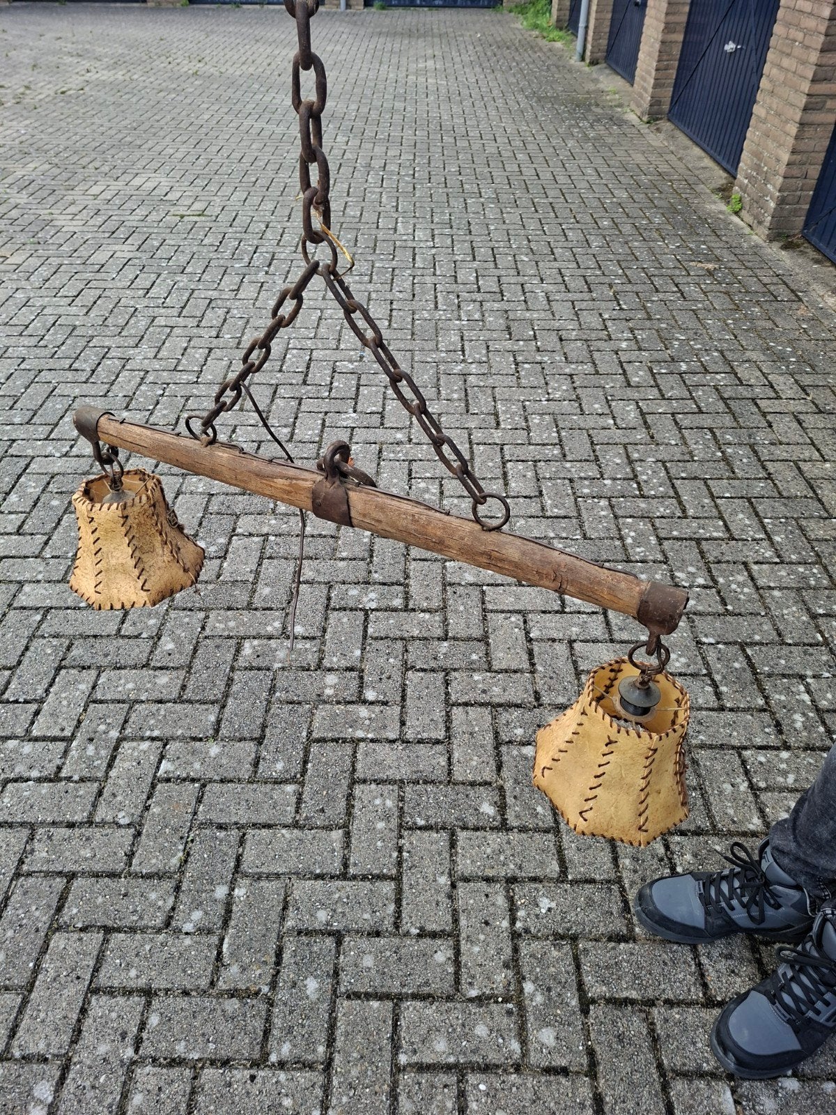 Oude hanglamp, Ophalen of Verzenden, Gebruikt, Minder dan 50 cm