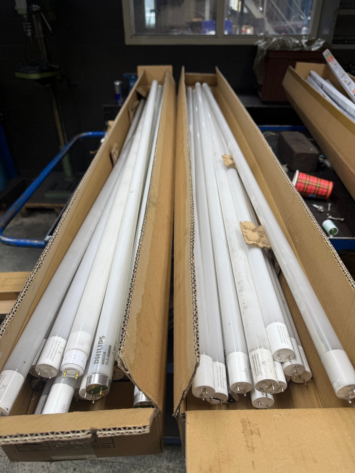Gebruikte TL verlichting (werkend) 27 stuks 1.5m, Gebruikt, G13 (TL), TL-buis, Ophalen