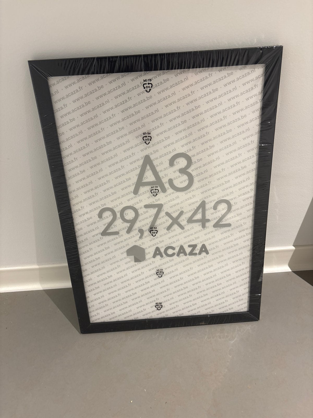 Nieuwe zwarte fotolijst A3 (29,7x42 cm) van Acaza, Ophalen, Kunststof, Nieuw, Fotolijst