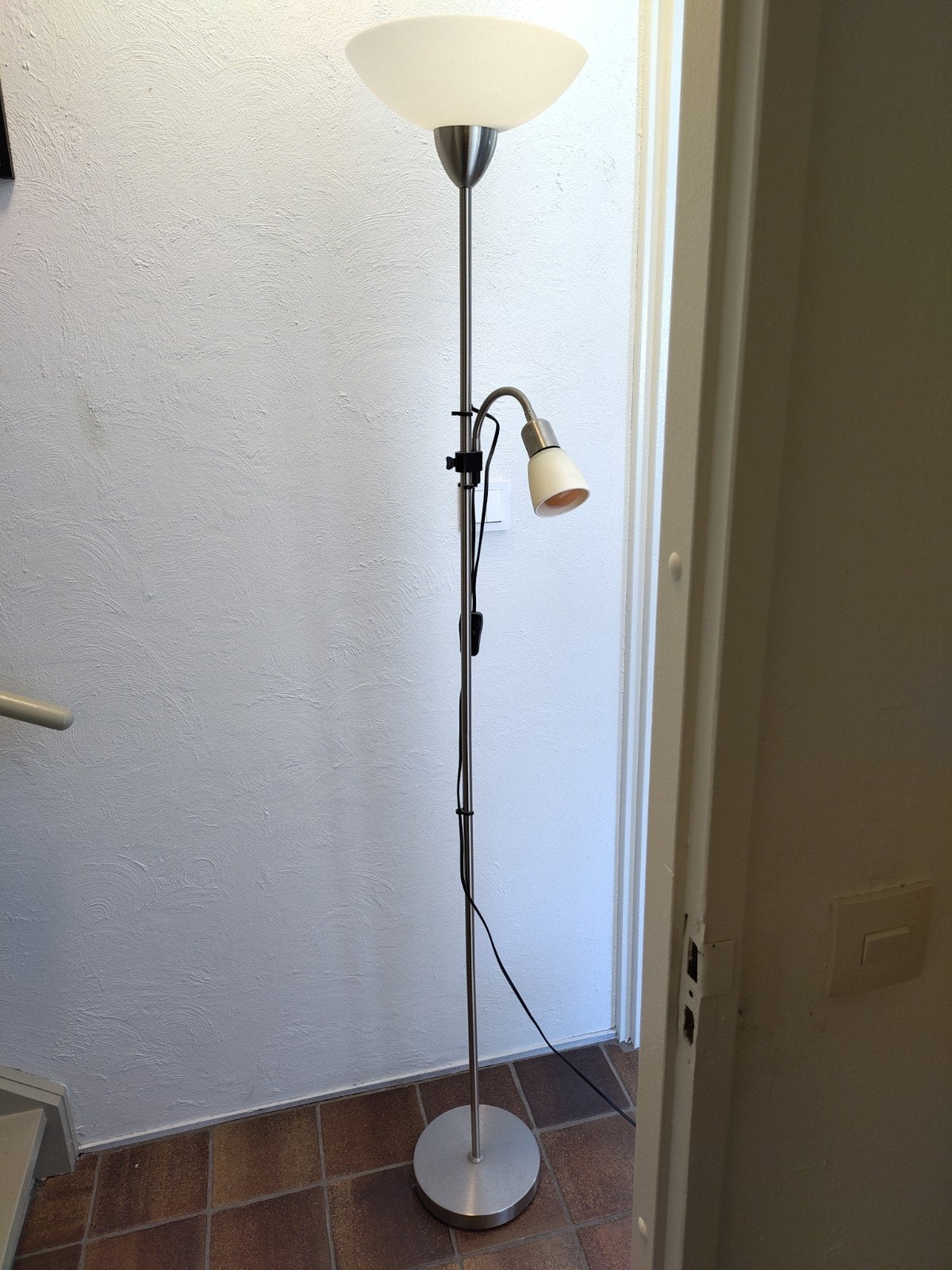 Staande lamp met leeslampje, Huis en Inrichting, Ophalen, 150 tot 200 cm