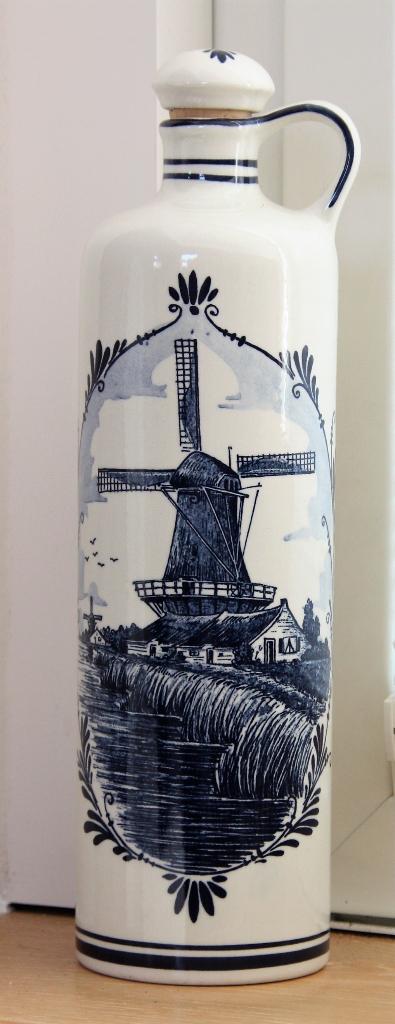 Delfts blauwe Jeneverfles, Ophalen of Verzenden