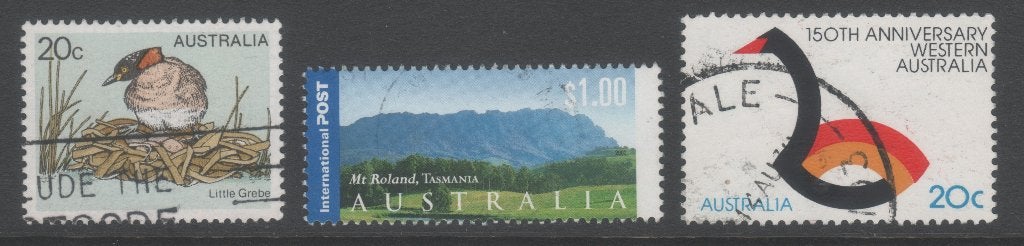 3 postzegels Australië gebruikt (PZ 44), Ophalen of Verzenden, Gestempeld