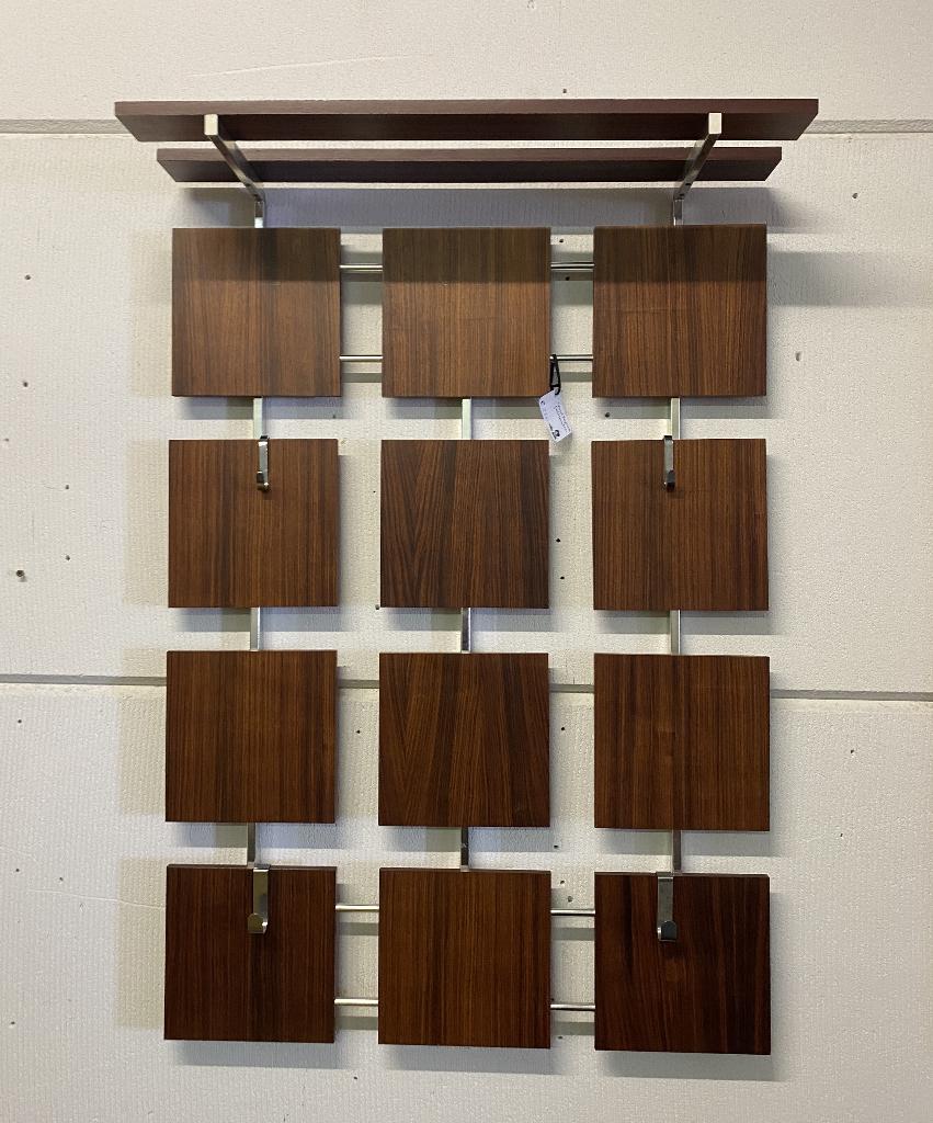 70 jaren palissander Wand kapstok 12 paneel hout hoedenplank, Gebruikt, 100 tot 150 cm, Hout, Ophalen