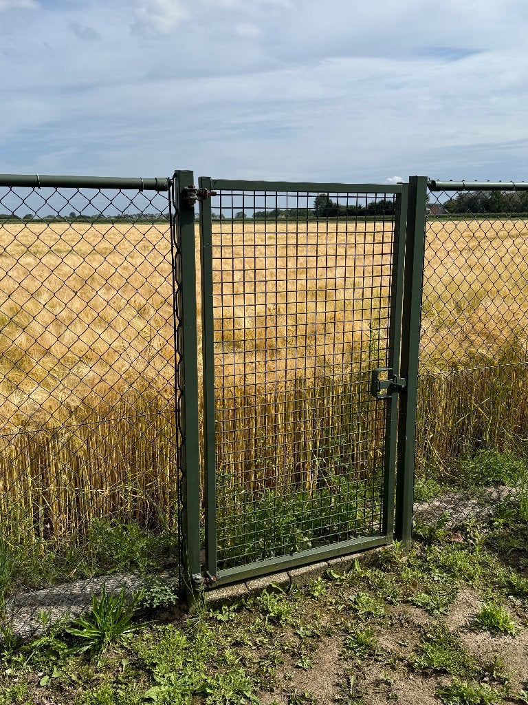 Heras gaas hek met poort, Ophalen, Met poort, Gebruikt, Gaashekwerk