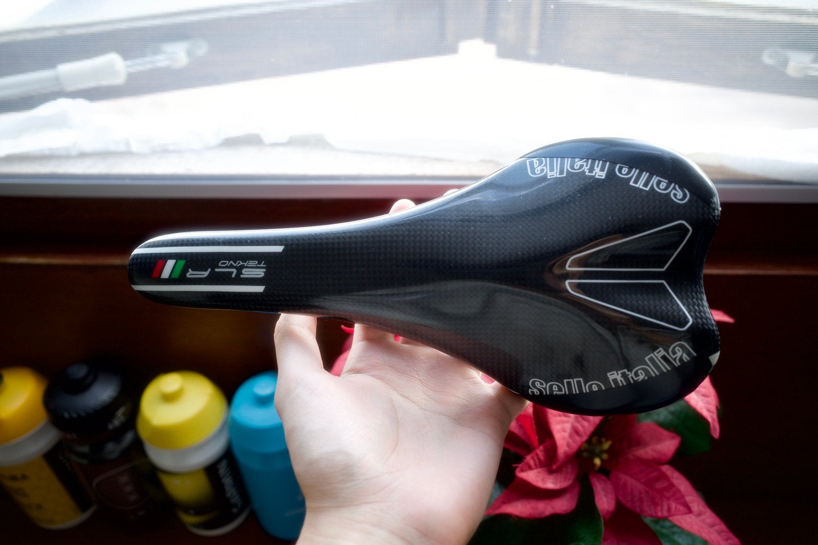 Selle Italia SLR tekno volcarbon zadel 90 grams, Ophalen of Verzenden, Zo goed als nieuw, Zadel, Racefiets