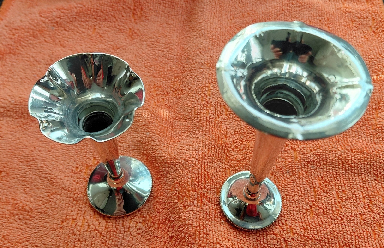 ZILVER VAAS, antiek 2x, Antiek en Kunst, Verzenden, Zilver