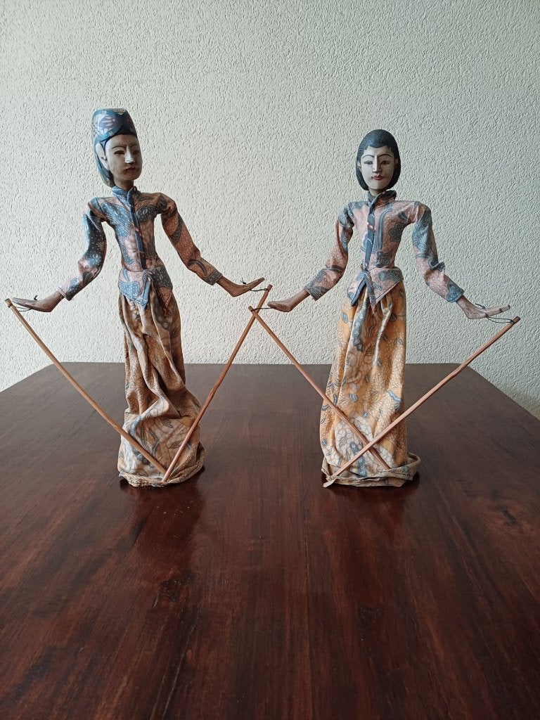 WAYANG POPPEN, 40 cm, Natuurlijk materiaal, Ophalen of Verzenden, Handgemaakt